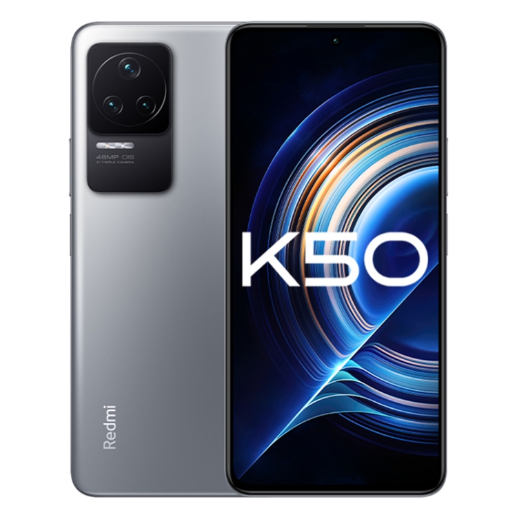 

Xiaomi Redmi K50 5G, 48MP Camera, 8GB+128GB, Triple Back Cameras, 5500mAh Battery, 6.67 inch MIUI 13 Dimensity 8100 Octa Core 5nm up to 2.85GHz, Network: 5G, Dual SIM, NFC, IR(Grey)