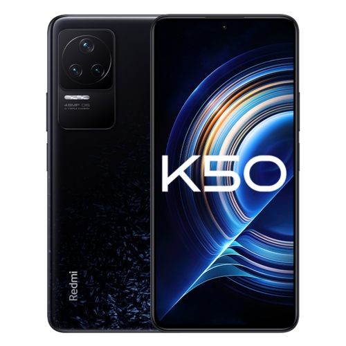 

Xiaomi Redmi K50 5G, 48MP Camera, 8GB+256GB, Triple Back Cameras, 5500mAh Battery, 6.67 inch MIUI 13 Dimensity 8100 Octa Core 5nm up to 2.85GHz, Network: 5G, Dual SIM, NFC, IR(Black)