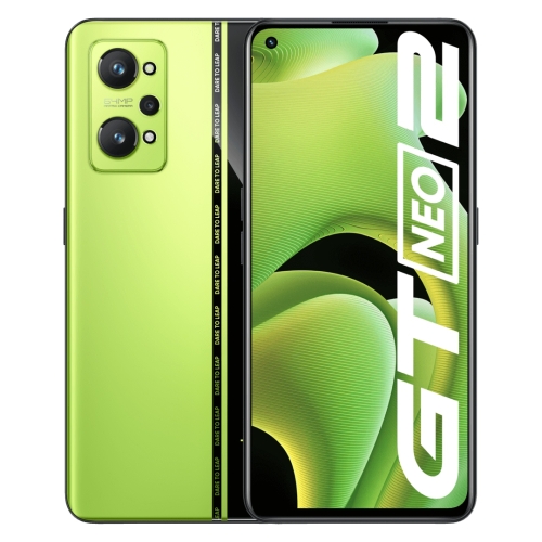 

Realme GT Neo2, 64MP Cameras, 8GB+128GB, Triple Back Cameras, Screen Fingerprint Identification, 5000mAh Battery, 6.62 inch Realme UI 2.0 / Android 11 Qualcomm Snapdragon 870 5G Octa Core up to 3.2GHz, Network: 5G, NFC, Support Google Play(Green)