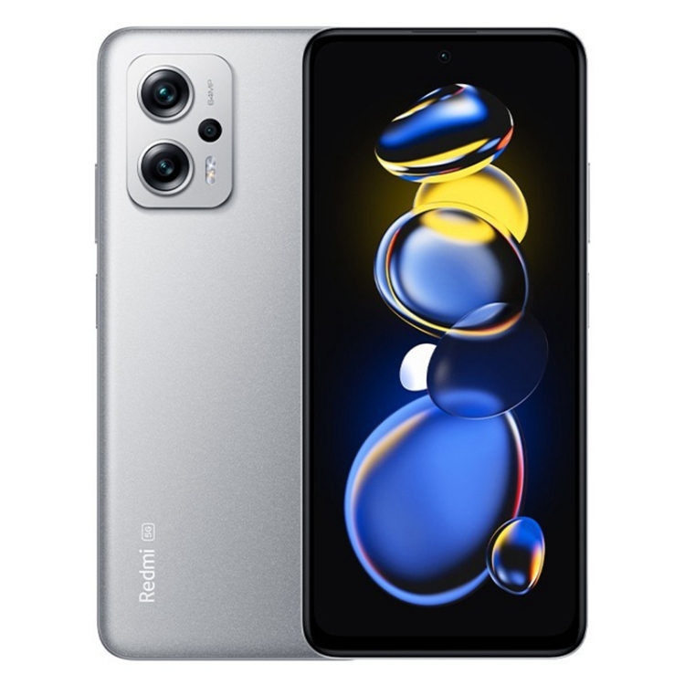 

Xiaomi Redmi Note 11T Pro 5G, 64MP Camera, 8GB+256GB, Triple Back Cameras, 5080mAh Battery, Side Fingerprint Identification, 6.6 inch MIUI 13 Dimensity 8100 5nm Octa Core up to 2.85GHz, NFC, Network: 5G, Dual SIM, Support Google Play (Silver)