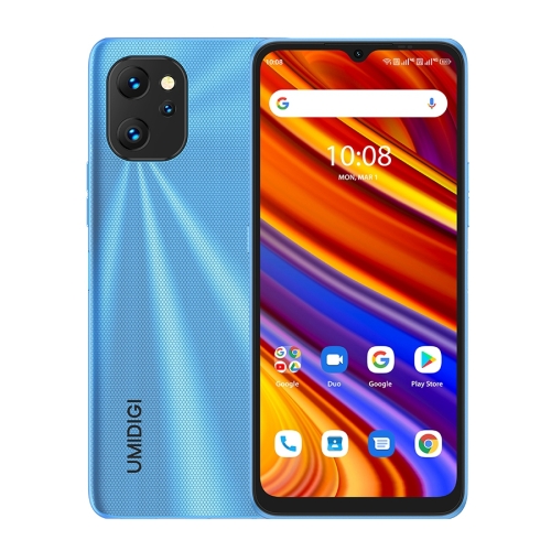 

[HK Warehouse] UMIDIGI Power 7, 4GB+128GB, Triple Back Cameras, 6150mAh Battery, Side Identification, 6.7 inch Android 11 Unisoc T610 Octa Core up to 1.8GHz, Network: 4G, NFC, OTG, Dual SIM(Blue)