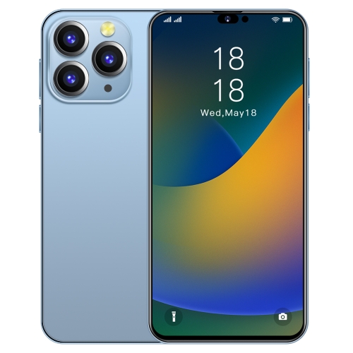 i14 Pro Max N86, 4GB+32GB, 6.3 inch, Face Identification, Android 10 MTK6737 Quad Core, Network: 4G,  with 64GB TF Card (Blue) usb хаб satechi aluminum type c multi port adapter 4k with ethernet v2 3xusb 3 type c rj 45 hdmi sd micro sd серебристый док станция st tcma2s