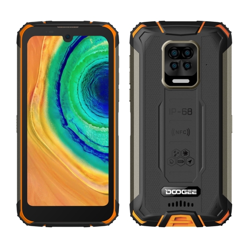 

[HK Warehouse] DOOGEE S59, 4GB+64GB, Quad Back Cameras,10050mAh Battery, Face ID & Side-mounted Fingerprint Identification, 5.71 inch Water-drop Screen Android 10.0 Helio A25 Octa Core up to 1.8GHz, Network: 4G, OTG, Dual SIM(Orange)