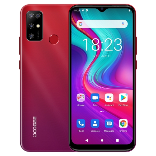 

[HK Warehouse] DOOGEE X96 Pro, 4GB+64GB, Quad Back Cameras, 5400mAh Battery, Rear-mounted Fingerprint Identification, 6.52 inch Water-drop Screen Android 11.0 SC9863A OCTA-Core up to 1.6GHz, Network: 4G, OTG, Dual SIM(Red)