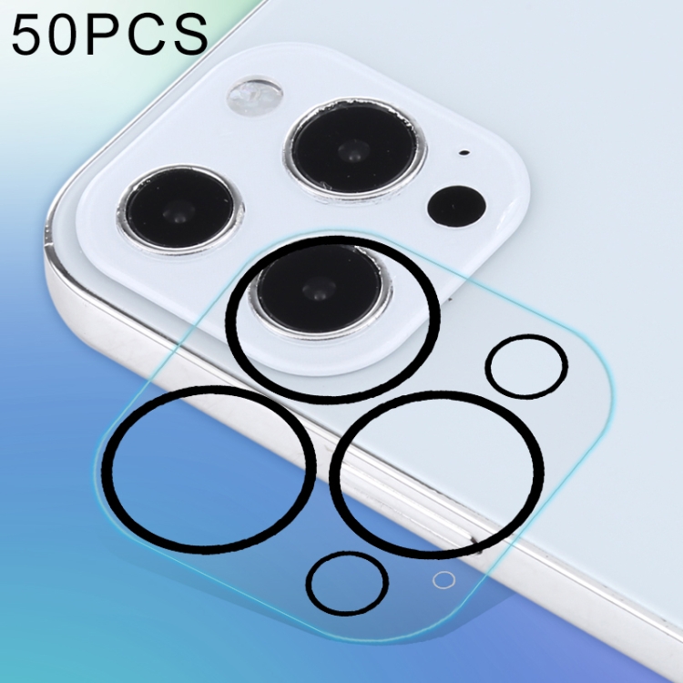 

50 PCS HD Anti-glare Rear Camera Lens Protector Tempered Glass Film For iPhone 13 Pro Max