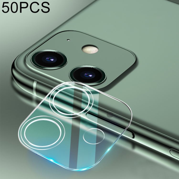 

50 PCS For iPhone 11 HD Rear Camera Lens Protector Tempered Glass Film