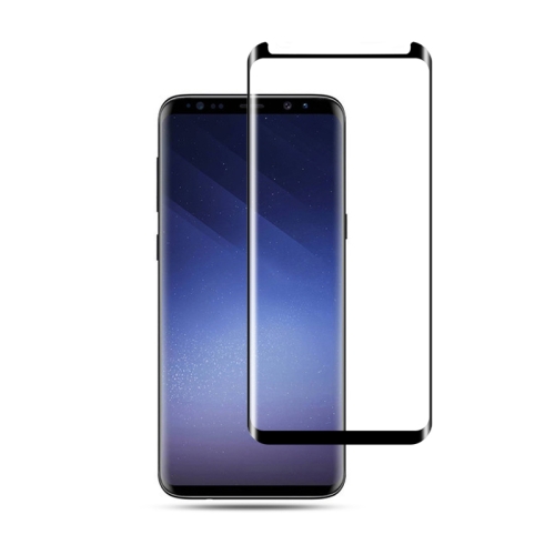 0.33mm 9H 3D Curved Full Screen Tempered Glass Film for Galaxy S9, Color : Black 