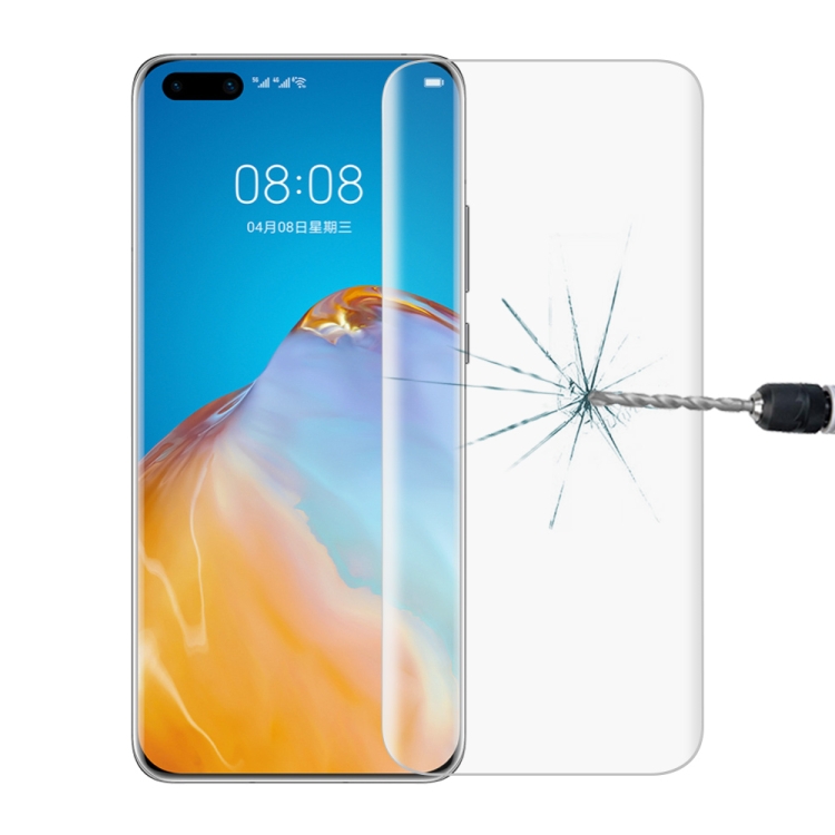 

For Huawei P40 Pro 9H HD 3D Curved Edge Tempered Glass Film (Transparent)