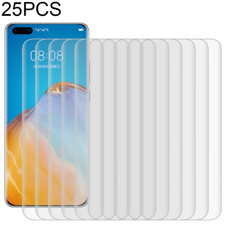 

25 PCS For Huawei P40 Pro 9H HD 3D Curved Edge Tempered Glass Film (Transparent)