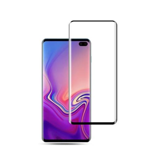 

mocolo 0.33mm 9H 3D Round Edge Tempered Glass Film for Galaxy S10, Fingerprint Unlock Is Not Supported (Black)