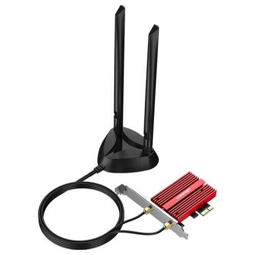 

COMFAST CF-AX210 PLUS 5374Mbps Tri-band + Bluetooth 5.2 Wireless WiFi6E PCI-E Network Card