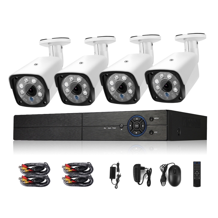 A4B3Kit 2MP 4CH 1080P CCTV Security Camera System AHD DVR