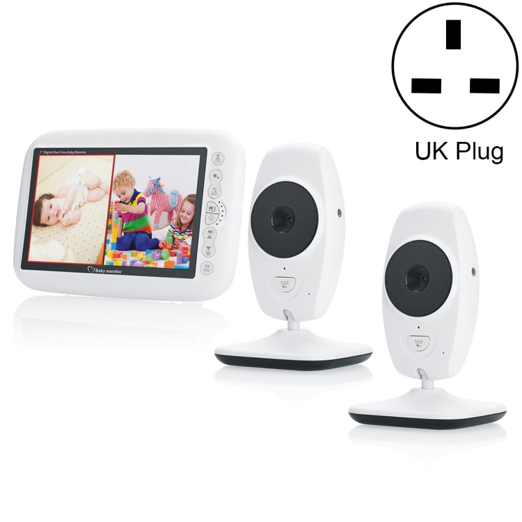 SP870 2 PCS Wireless Digital Monitoring Camera Baby Monitor with 7 inch