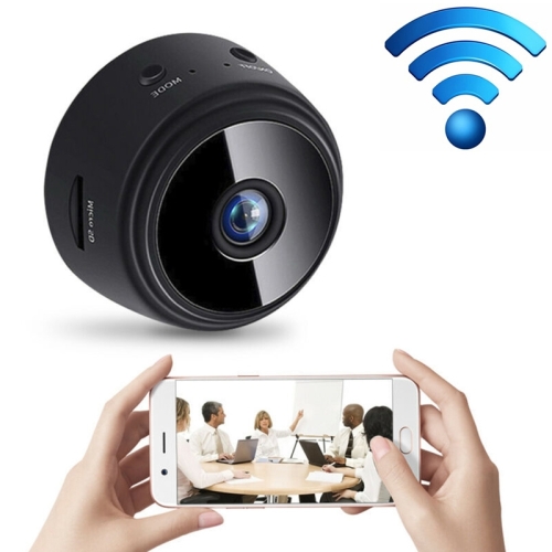 Registratore grandangolare per visione notturna con telecamera di rete wireless A9 1080P Wifi (nero)