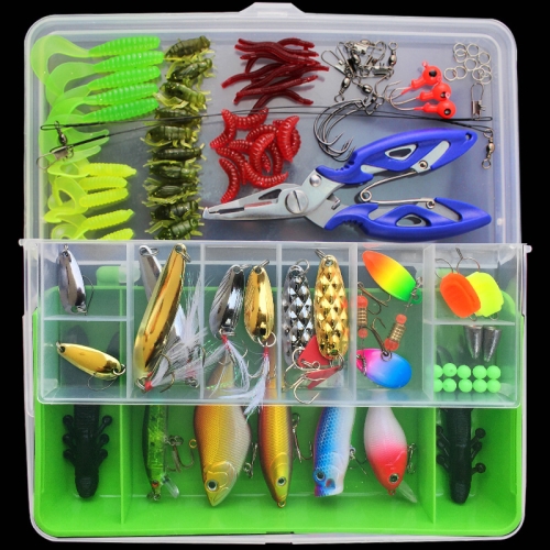 100pcs Soft Fishing Lures Kit, Soft Plastic Curly-Tail Swim-Bait Bass  Fishing Lure, Fishing Baits With Trackle Box