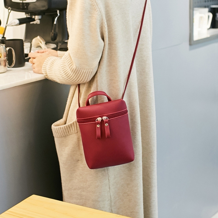 

Ladies Simple Casual Shoulder Messenger Bag Small Change Mobile Phone Crossbody Bucket Bag