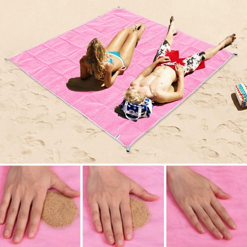 

Sand Free Mat Lightweight Foldable Outdoor Picnic Mattress Camping Cushion Beach Mat, Size: 2x2m(Pink)