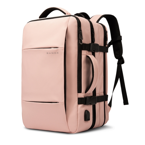 

BANGE Business Backpack Men Travel Waterproof Large Capacity Computer Shoulders Bag (Pink)