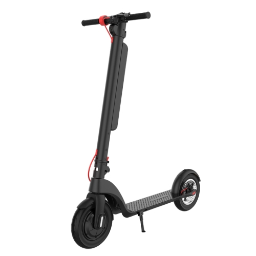 

[EU Warehouse] X8 Outdoor Waterproof Foldable Electric Scooter with 10 inch Vacuum Tires & LCD Display & LED Lights & 10AH Lithium Battery, Load-bearing: 20-100kg (Black)