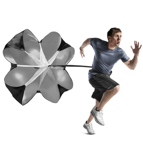 Ombrello da fitness per allenamento di forza Esercizi di velocità Vento Resistenza all'aria Ombrello da paracadute per allenamento di forza (nero)