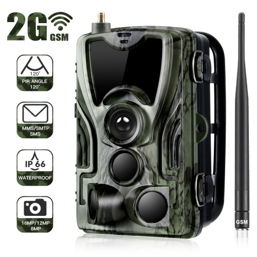 

HC801G 2G GSM Waterproof IP66 IR Night Vision Security Hunting Trail Camera, 120 Degree PIR Angle