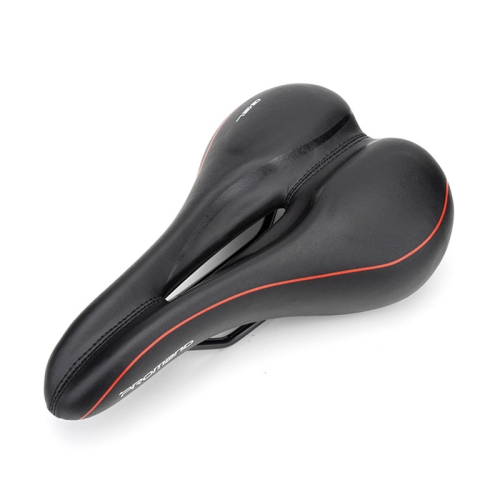 

PROMEND SD-565 Hollow Breathable Silicone Bicycle Saddle (Black Red)