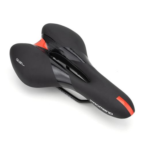 

PROMEND SD-567 Hollow Breathable Silicone Racing Bicycle Saddle(Black Red)