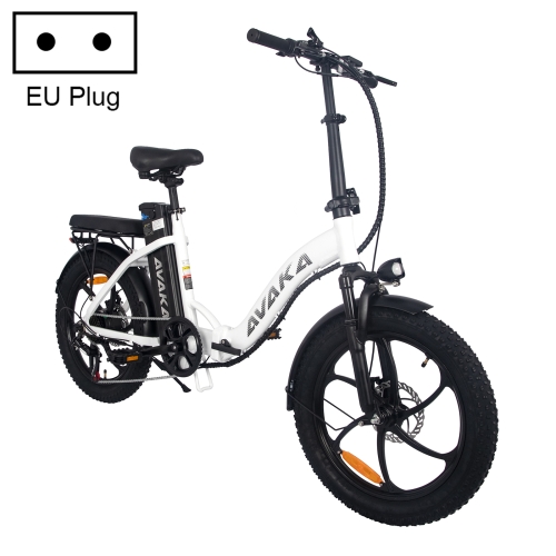 

[EU Warehouse] AVAKA BZ20 PLUS 500W 48V 15AH Foldable Electric Bicycle with 7 Gears Derailleur & 20 inch Integrated Tires, EU Plug(White)