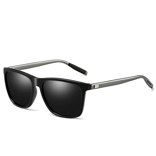 Men Retro Fashion Aluminum Magnesium Frame UV400 Polarized Sunglasses (Black Tarnish+ Grey) hbk 2022 y2k sunglasses outdoor cycling sport sunglasses uv400 shades fashion eyewear