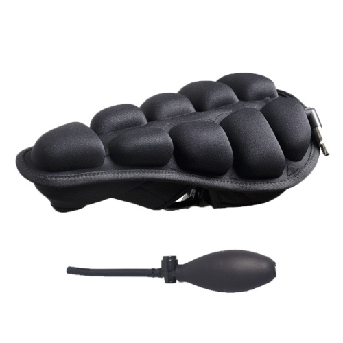 

BC-203 2.0 S Size Bicycle Foldable Inflatable Airbag Cushion Seat Cover with Inflator (Black)