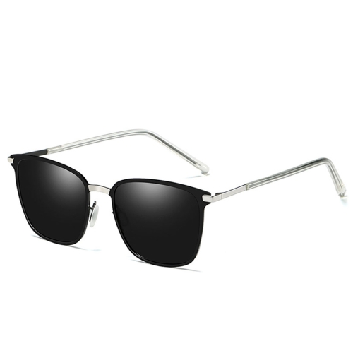

Men Fashion UV400 Square Frame Polarized Sunglasses (Gold & Black + Grey)