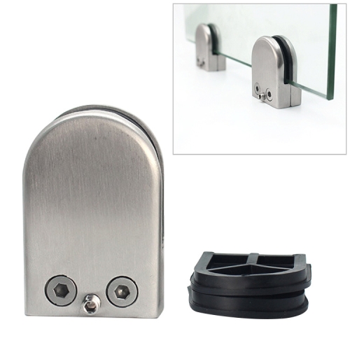 STAINLESS STEEL D SHAPE FLAT BACK GLASS CLAMPS/BRACKETS suitable 6-10mm glass 