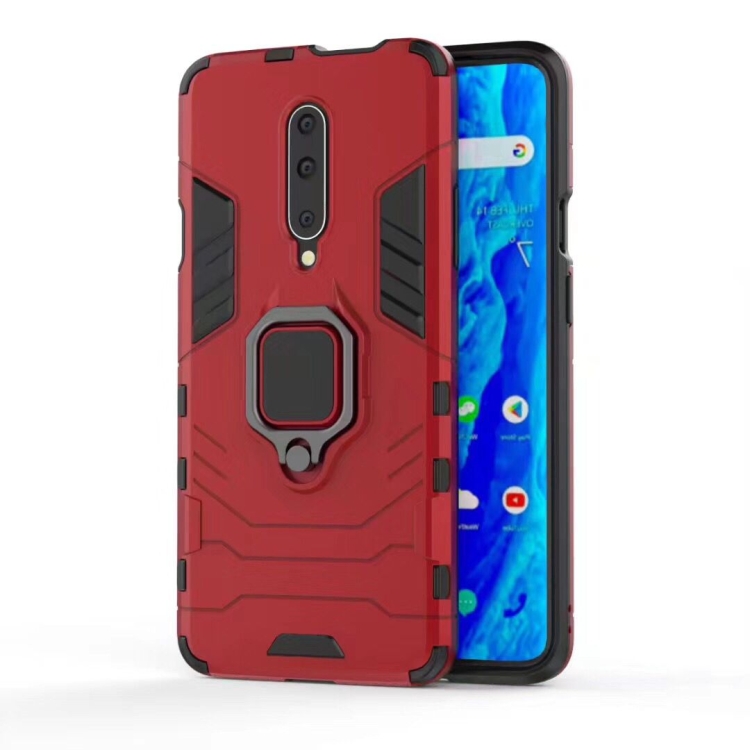 

PC + TPU Shockproof Protective Case for OnePlus 7 Pro, with Magnetic Ring Holder(Red)