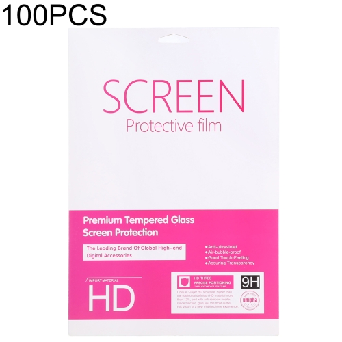 

100 PCS For 10 inch Tempered Glass Film Screen Protector Paper Package