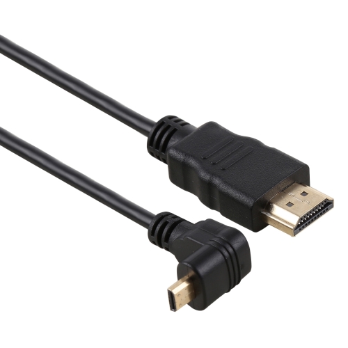 

30cm 4K HDMI Male to Micro HDMI Reverse Angled Male Gold-plated Connector Adapter Cable