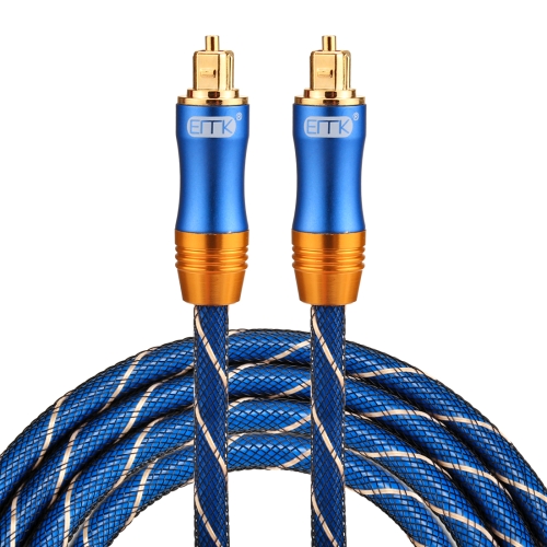 EMK LSYJ-A 2m OD6.0mm Gold Plated Metal Head Toslink Male to Male Digital Optical Audio Cable Optical Cables 