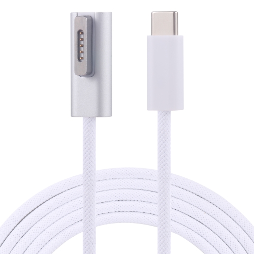 

45W / 60W / 65W / 85W 5 Pin MagSafe 2 (T-Shaped) to USB-C / Type-C PD Charging Cable(White)