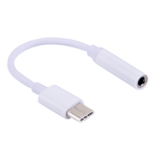

USB-C / Type-C to 3.5mm Audio Adapter, Length: about 10cm(White)