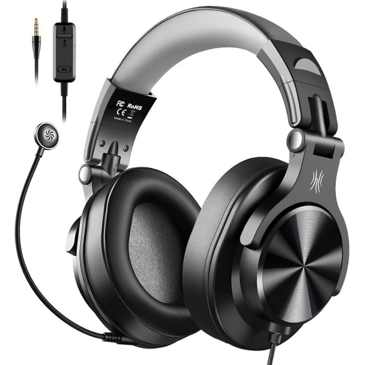 

OneOdio A71D Head-mounted Noise Reduction Wired Headphone with Microphone(Black)