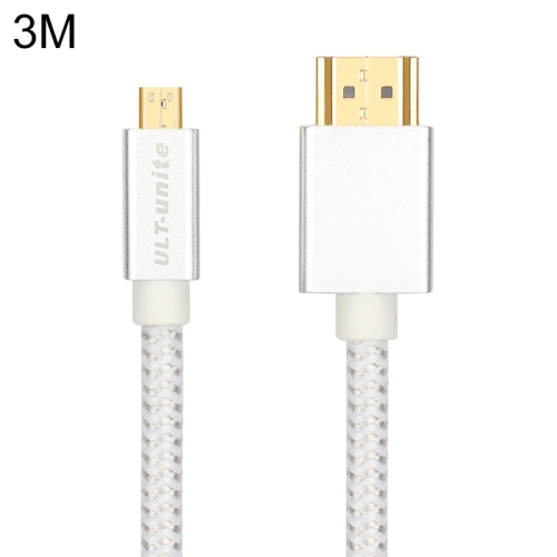 Ult Unite Gold Plated Head Hdmi Male To Micro Hdmi Male Nylon Braided Cable Cable Length M