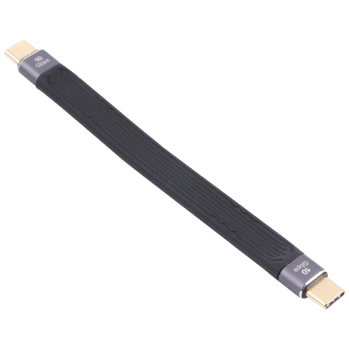 

10Gbps Double USB-C / Type-C Soft Flat Data Transmission Fast Charging Cable