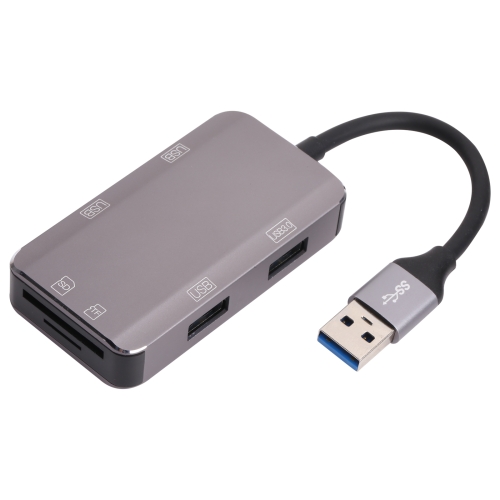 

NK-3049HD 6 in 1 USB Male to MS / TF Card Slot + USB 3.0 + 3 USB 2.0 Female Adapter