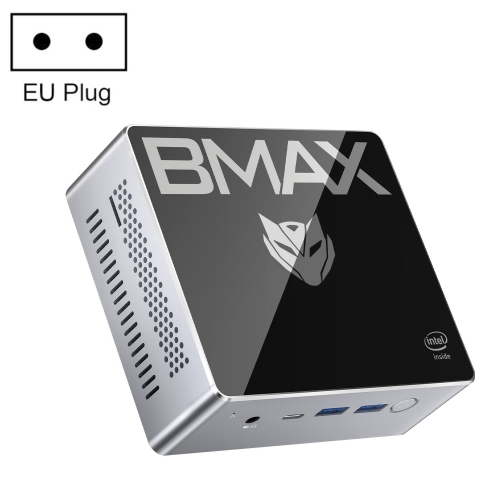 

BMAX B2 Plus Windows 10 Mini PC, 8GB+256GB, Intel Celeron Quad Core, Support HDMI / RJ45 / TF Card, EU Plug(Silver)