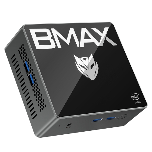 BMAX B2 Pro Windows 11 Mini PC, 8GB+256GB, Intel Celeron J4105, Support HDMI / RJ45 / TF Card, EU Plug(Space Grey)