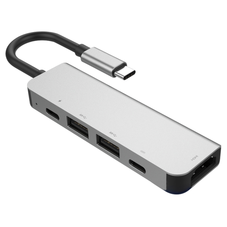 

5 in 1 HDMI + USB x 2 + PD x 2 to USB-C / Type-C HUB Adapter
