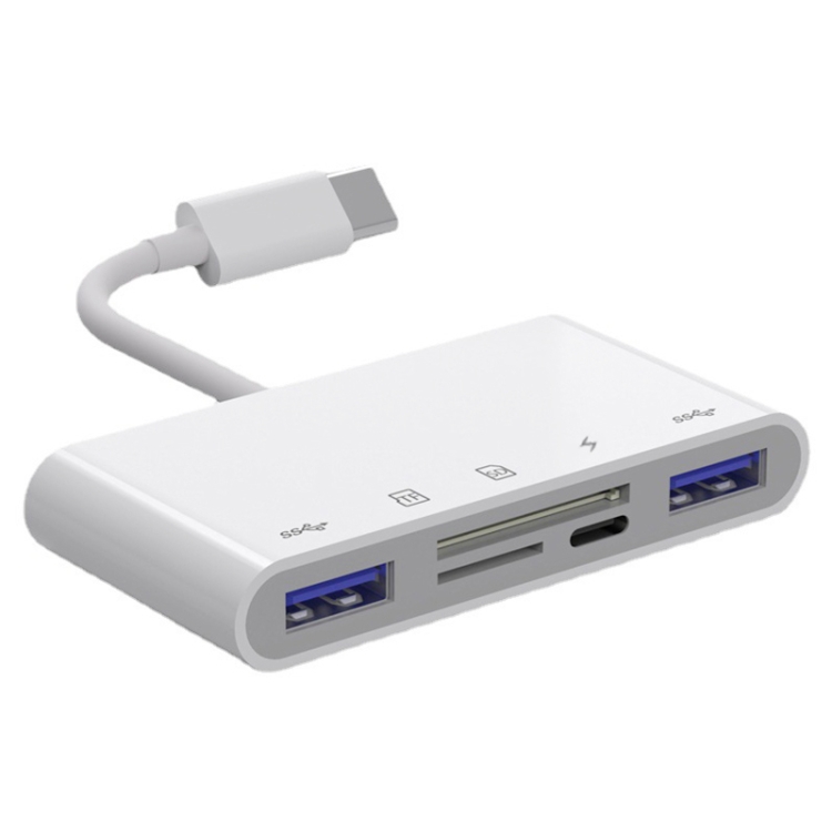 

NK-1032TC 5 in 1 USB-C Male to SD / TF / 2xUSB / Type-C Female Adapter