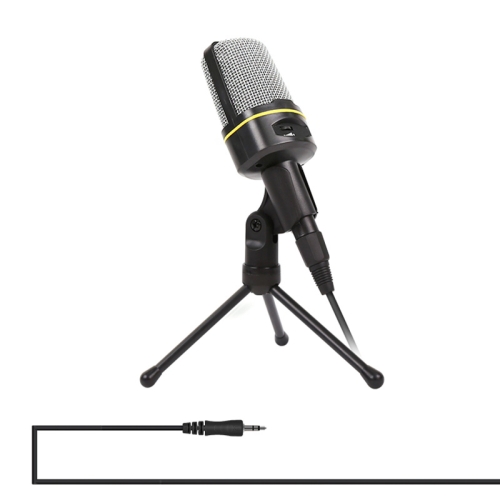 

Yanmai SF-920 Professional Condenser Sound Recording Microphone with Tripod Holder, Cable Length: 2.0m, Compatible with PC and Mac for Live Broadcast Show, KTV, etc.(Black)