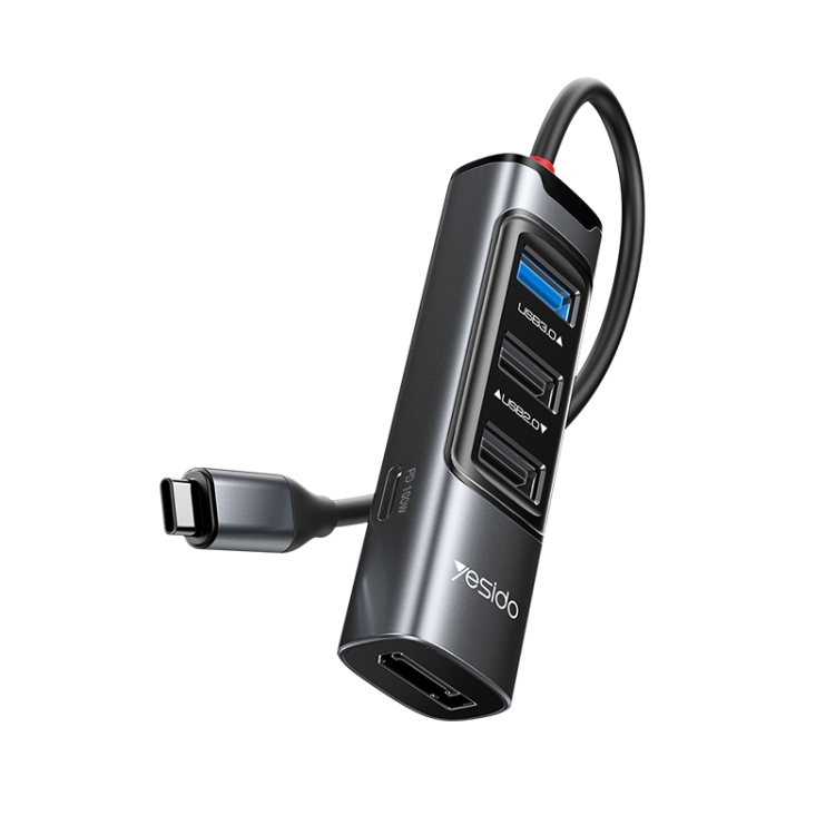

Yesido HB23 5 in 1 USB-C / Type-C Multifunction Docking Station HUB Adapter