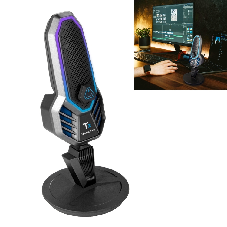 

Yanmai T2 USB Gaming Condenser Microphone with RGB Lighting