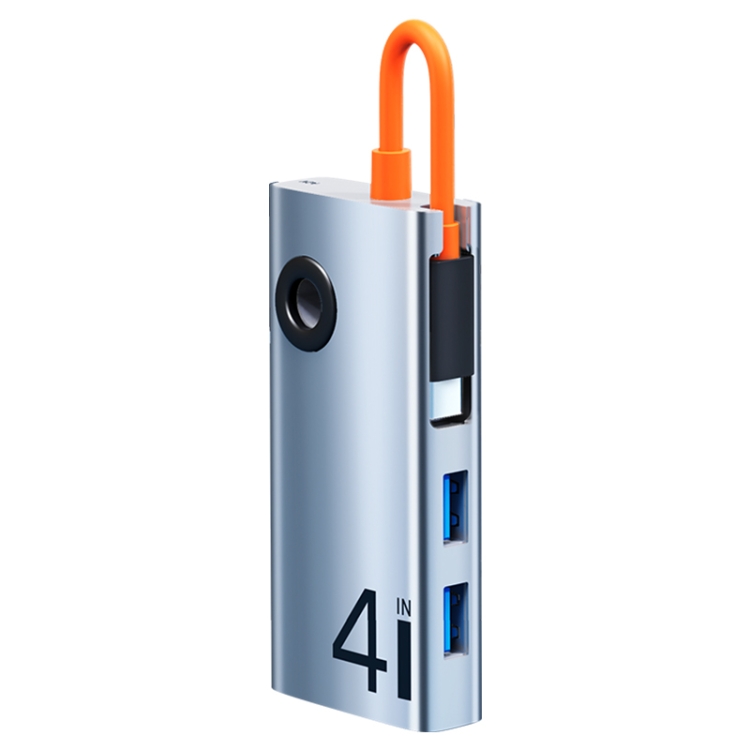 

ROCK TR26 4 in 1 USB-C / Type-C to USB 3.0x3+RJ45 Portable Multifunctional HUB Docking Station